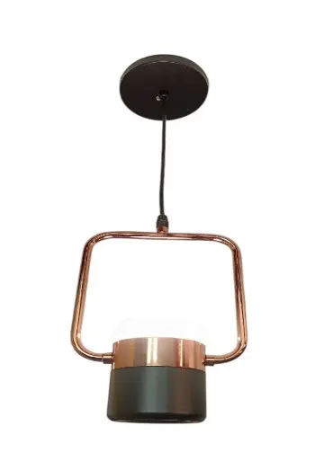 LAMPARA LED COLGANTE MODELO. DL066 6W 3500K COLOR NEGRO MARCO HORIZONTAL REF. 107-173-0006W-3500K-DL066 MAFI 