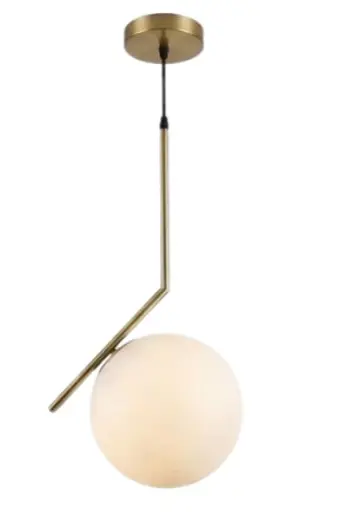 LAMPARA LED COLGANTE NORDICA BOLA DE CRISTAL MODELO. DL069 4W 6500K COLOR BLANCO-DORADO REF. 107-173-0006W-6500K-DL069 MAFI