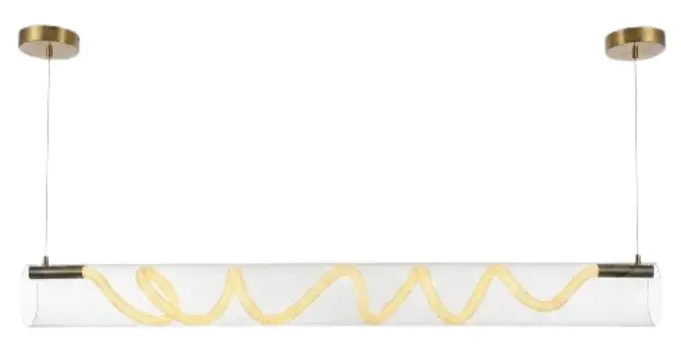 LAMPARA LED COLGANTE TUBULAR T/EDISON CON ESPIRAL 70W 3000K-4000K-6500K C/ CONTROL COLOR NEGRO REF. 107-173-0070W-6500K-DL1296 / BSWX250613 MARCA MAFI