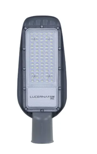 LUMINARIA VIAL LED CON FOTOCELDA 50 W 85-277 V 5700 K 5500 LM IP65 MOD. LUMI 50 ( ALUMBRADO PUBLICO ) REF. 71001107 MARCA LUCERNA