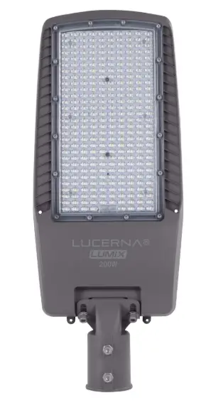 LUMINARIA VIAL LED CON FOTOCELDA 3PIN 200 W 85-305 V 4000 K 150LUM/W IP65 MOD. LUMIX 200 ( ALUMBRADO PUBLICO ) REF. 71001125 MARCA LUCERNA