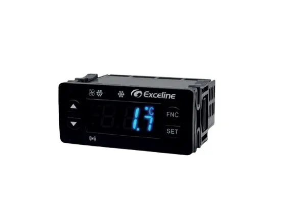 CONTROLADOR DIGITAL DE TEMPERATURA REFRIGERACION CON DESCARCHE AUTOMATICO 2 HP -50°C A +110°C 3 SALIDA 20/10/5 A 80-260V IP65 (FRONTAL) CON ALARMA REF. GCT-D MARCA EXCELINE