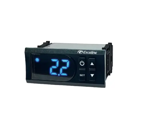 CONTROLADOR DIGITAL DE TEMPERATURA REFRIGERACION CON DESCARCHE NATURAL 2 HP -50°C A +120°C 30 A 80-260V IP65 (FRONTAL) CON ALARMA REF. GCT-S MARCA EXCELINE 