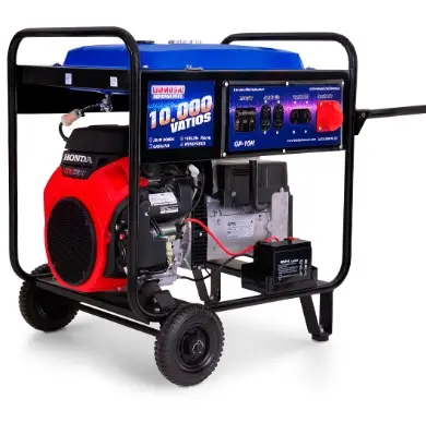 GENERADOR 10.0 KVA GASOLINA ARRANQUE MANUAL 110 V MONOFASICA MOTOR HONDA 2 CILINDRO 20HP 3600 RPM REF. 46-GP-10H MARCA DOMOSA