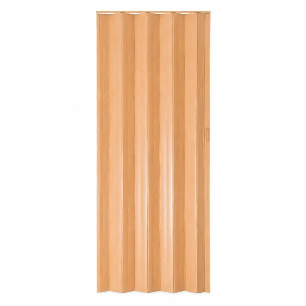 PUERTA PLEGABLE DE PVC COLOR FRESNO (MARRON CLARO) 90 X 210 CM PANEL BASICO MOD. GUAYANA REF. 45-04-446 / 14-07-052 MARCA BASIC LIVING