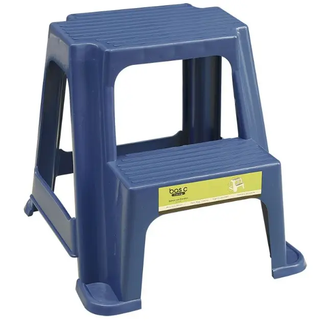 ESCALERA PLASTICA 2 PELDAÑOS 36 X 36 X 34 CM REF. 69-12-033 / 14-01-060 MARCA BASIC LIVING