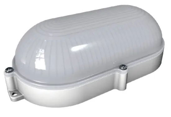 VAPOLETA OVALADA 12W IP5 3000 K MULTV 100-277V 100LM COLOR BLANCO REF. VP712OVIP653K / 61000253 MARCA LUCERNA