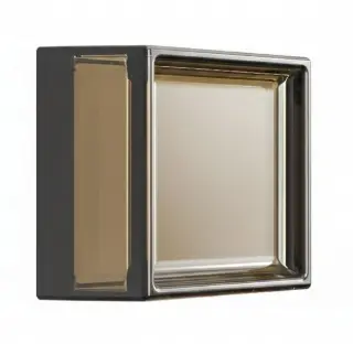 APLIQUE DECORATIVO DOT CUADRADO 9W 3CCT 130 X 78 MM IP65 CON PROTECCION UV 100-240V 100LM ALUMINIO NEGRO REF. LP609C-N / 80001038 MARCA LUCERNA
