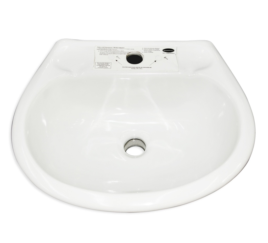 LAVAMANOS P/COLGAR / SIN PEDESTAL SERIE CAPRI DE 4" REF.0100000 MARCA SANITARIOS MARACAY