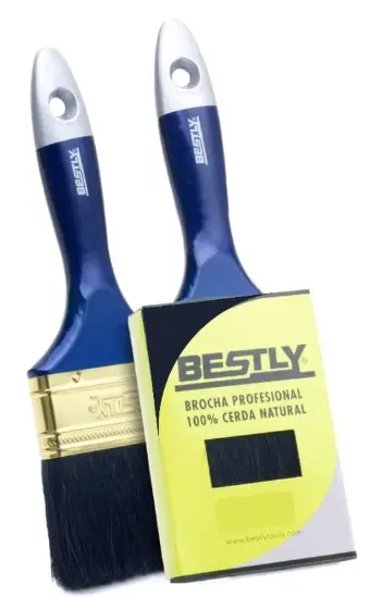 BROCHA DE 3" MANGO MADERA AZUL COD. BLY-180-001-030 REF. 968364 MARCA BESTLY