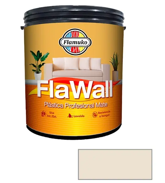 PINTURA CAUCHO FLAWALL PARA INT./EXT. CLASE "B" COLOR CHAMPAGNE 1 GL REF. FLA-70-1123 MARCA FLAMUKO