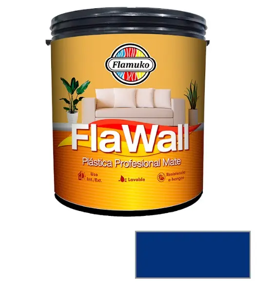 PINTURA CAUCHO FLAWALL PARA INT./EXT. CLASE "B" COLOR VIOLETA CLASICO 1 GL REF. FLA-70-1117 MARCA FLAMUKO