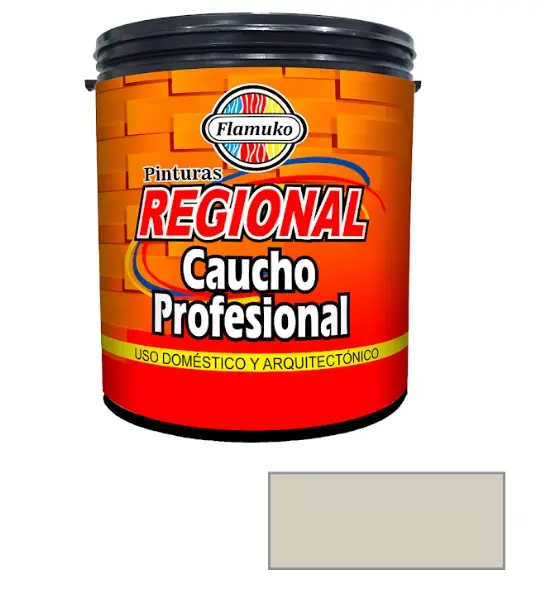 PINTURA CAUCHO REGIONAL PARA INT./EXT. CLASE "C" COLOR BLANCO OSTRA 1 GL REF. REG-359-105-1 MARCA FLAMUKO
