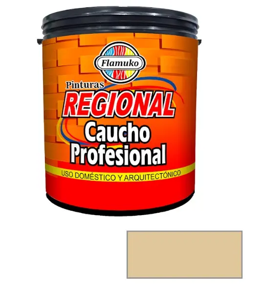PINTURA CAUCHO REGIONAL PARA INT./EXT. CLASE "C" COLOR MARFIL 1 GL REF. REG-359-122 MARCA FLAMUKO