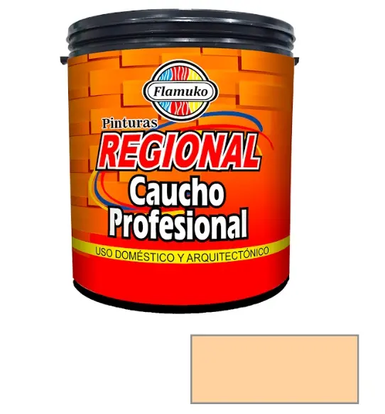 PINTURA CAUCHO REGIONAL PARA INT./EXT. CLASE "C" COLOR DURAZNO SUAVE 1 GL REF. REG-359-121 MARCA FLAMUKO