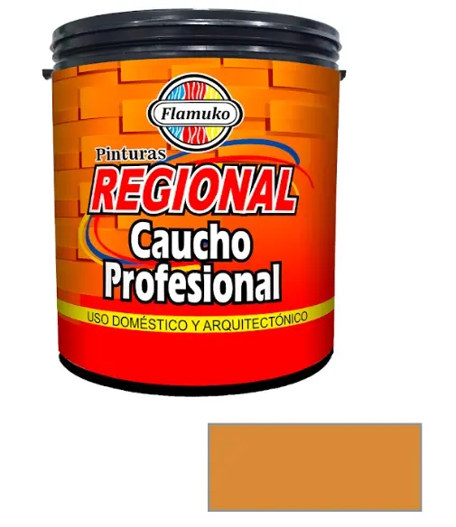 PINTURA CAUCHO REGIONAL PARA INT./EXT. CLASE "C" COLOR MOSTAZA 1 GL REF. REG-359-124 MARCA FLAMUKO