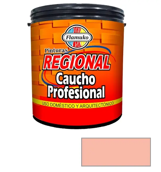 PINTURA CAUCHO REGIONAL PARA INT./EXT. CLASE "C" COLOR SALMON CLASICO 1 GL REF. REG-359-128 MARCA FLAMUKO