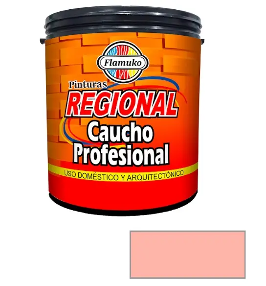 PINTURA CAUCHO REGIONAL PARA INT./EXT. CLASE "C" COLOR ROSADO JUVENTUD 1 GL REF. REG-359-114 MARCA FLAMUKO