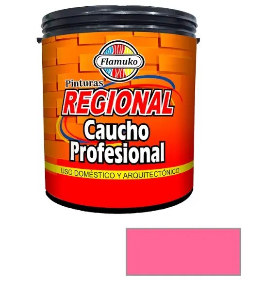 PINTURA CAUCHO REGIONAL PARA INT./EXT. CLASE "C" COLOR FUCSIA 1 GL REF. REG-359-1113 MARCA FLAMUKO