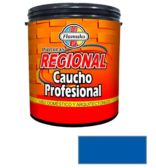 PINTURA CAUCHO REGIONAL PARA INT./EXT. CLASE "C" COLOR AZUL DANUBIO 1 GL REF. REG-359-153 MARCA FLAMUKO