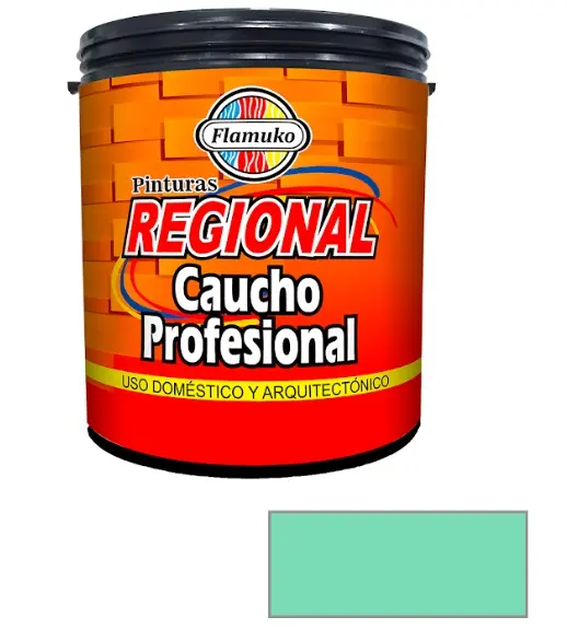 PINTURA CAUCHO REGIONAL PARA INT./EXT. CLASE "C" COLOR MANZANA 1 GL REF. REG-359-161 MARCA FLAMUKO