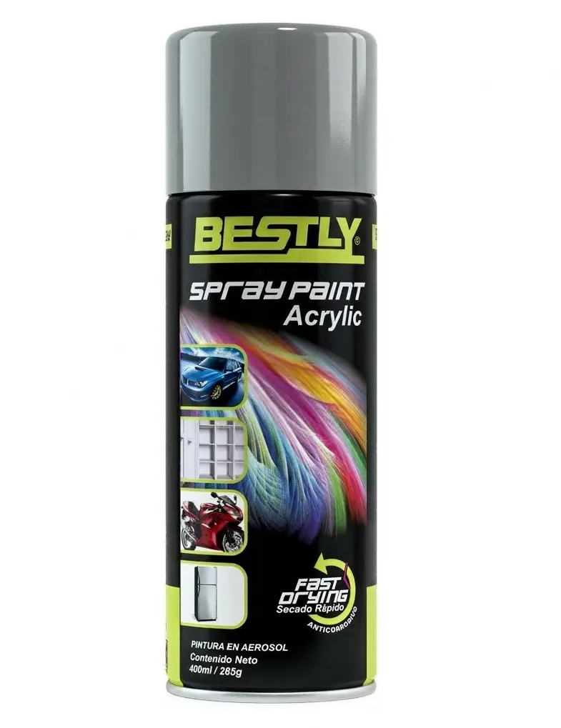 SPRAY AERESOL ESMALTE COLOR FONDO GRIS 189 DE 400 ML COD. 258182 REF. BLY-400-189 MARCA BESTLY