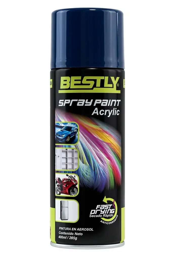SPRAY AERESOL ESMALTE COLOR AZUL MEDIO DE 400 ML REF. BLY-400-21 / 968661 MARCA BESTLY