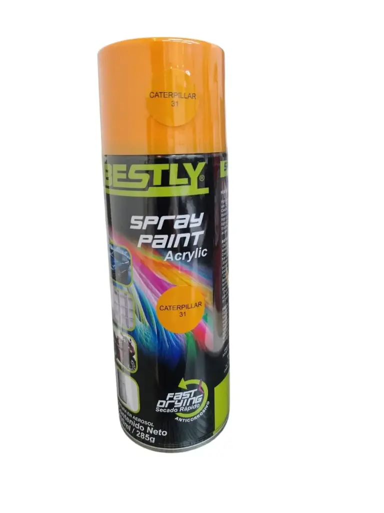 SPRAY AERESOL ESMALTE COLOR CATERPILLAR 31 DE 400 ML COD. 968616 REF. BLY-400-31 MARCA BESTLY