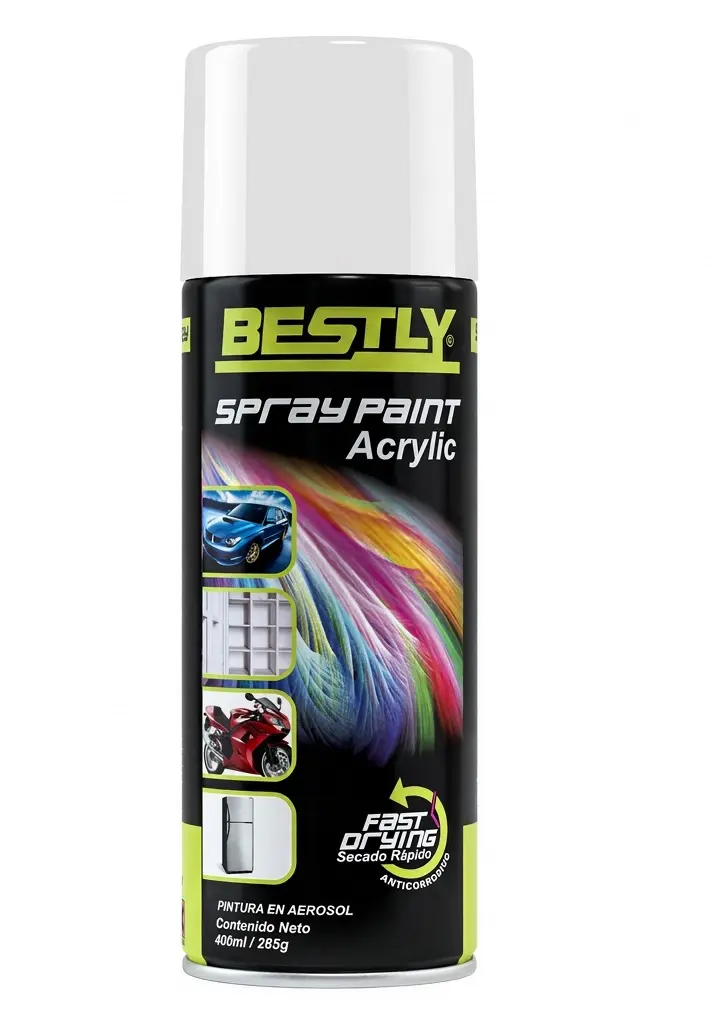 SPRAY AERESOL ESMALTE COLOR BLANCO BRILLANTE DE 400 ML REF. BLY-400-40 / 968579  MARCA BESTLY