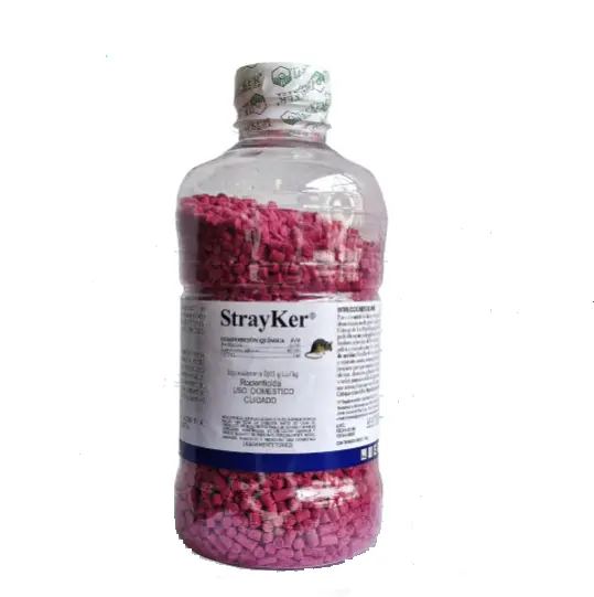 RATICIDA STRAYKER CEBO EN GRANULOS BRODIFACOUM 1 KG REF.T02202 /25-10-017 COD. 220274 MARCA TRACKER
