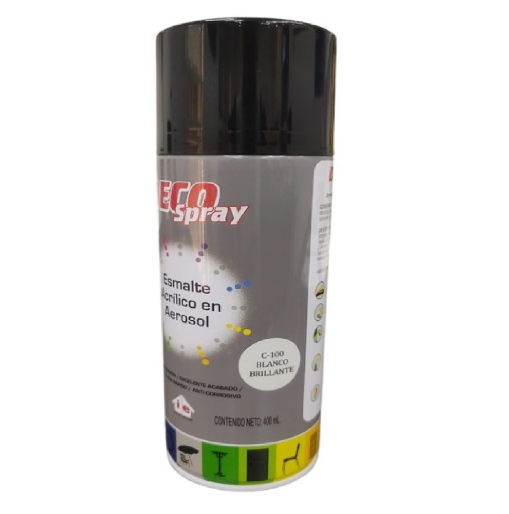SPRAY AERESOL ESMALTE COLOR NEGRO ALTA TEMPERATURA DE 400 ML DECO SPRAY REF. 929227 MARCA CERDEX