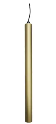 LAMPARA COLGANTE INTEGRADA 6W 3000K 24° 40CM CILINDRICA P/TECHO ULTRA DELGADA CM C/ DORADO REF. LUM-785-G MARCA LUMIND