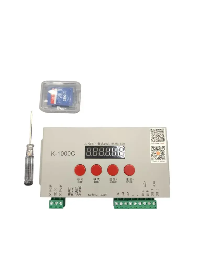 CONTROL PARA LUMINARIAS MOD. DMX 2048 PIXELES + EFECTOS + MEMORIA SECUENCIA BANDERA VZLA REF. K-1000C / 51200200 / COD. 502950 MARCA LUCERNA
