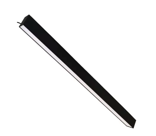 LAMPARA LINEAL LED COLGANTE 60W 4000 K 120 X 6 X 7 CM 85-265V 1200LM NEGRO C/KIT SUSPENS. REF. EF-1576 MARCA EFECTO