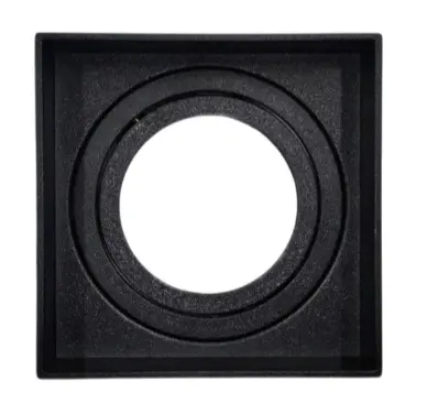 LAMPARA SPOT CUADRADO PVC 142.4 X 80 X 30 MM PARA GU10 IP20 SUP. C/ NEGRO C/SOC. REF. LMD-001 LUMIND