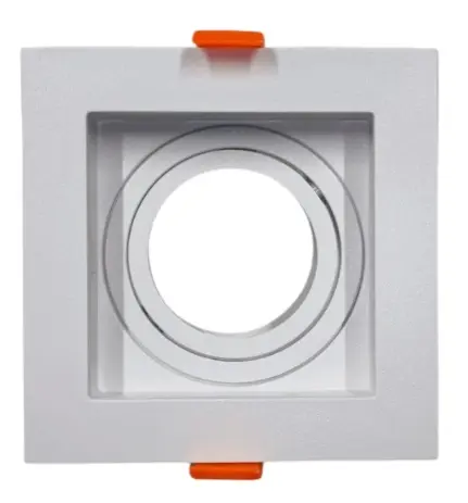 LAMPARA SPOT MARCO CUADRADO EMPOTRABLE 190 X 106 X 37.5 MM P/DICROICO GU10 BLANCO C/ SOC REF. LUM-1581 MARCA LUMIND