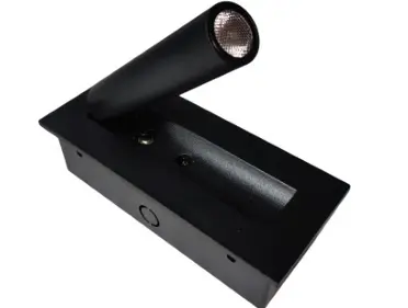 APLIQUE DE PARED DIRIGIBLE 2W 3000K 120V IP20 150 X 65 X 59 MM C/NEGRO REF. EFE-648-2B EFECTO