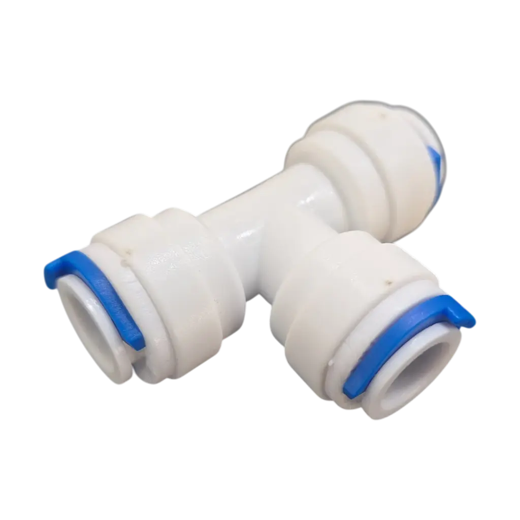 TEE PVC 3/8" X 3/8" X 3/8" UNION RAPIDA PARA FILTRO OSMOSIS  REF. OPW-QT-03B MARCA OASIS