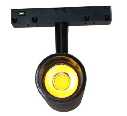 LAMPARA LED INTEGRADA TIPO BALA 10W 3000K+4000K 48V 45 X 110MM NEGRO P/RIEL TRACK LIGHT MAGNETICO REF. EF-221 MARCA EFECTO
