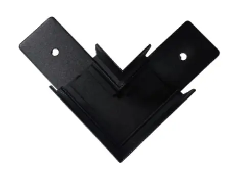 ACCESORIO / UNION / EN ANGULO PARA RIEL TRACK LIGHT 48 V NEGRO SUPERFICIAL REF. F-468 MARCA EFECTO