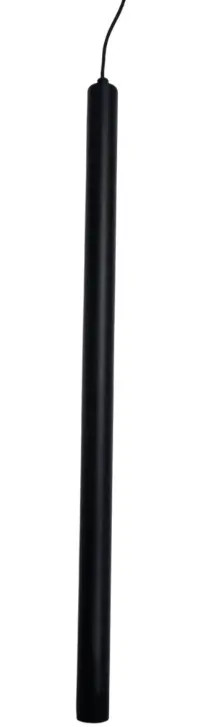 LAMPARA COLGANTE INTEGRADA 6W 3000K 24° 60CM CILINDRICA P/TECHO ULTRA DELGA NEGRO REF. LUM-785-6B LUMIND