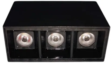 LAMPARA LED LINEAL MULTISPOT INTEGRADA 6W 3000K 120V IP20 85X34X60MM SUPERFICIAL C/NEGRO CARA INT. NEGRO REF. EF-907-B3 MARCA EFECTO