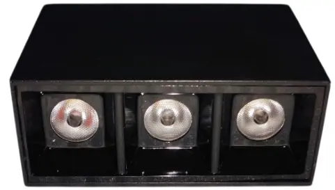 LAMPARA LED LINEAL MULTISPOT INTEGRADA 6W 4200K 120V IP20 85X34X60MM SUPERFICIAL C/NEGRO REF. EF-907-B4 MARCA EFECTO 