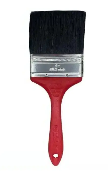 BROCHA DE 4" MOD. DOMESTICA MANGO ROJO REF. 127401 MARCA CERDEX