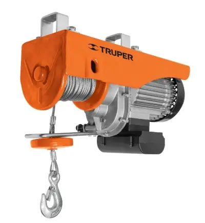 SEÑORITA / POLIPASTO ELECTRICA 1350 W 11.4A CAP. 800 KG MOD. POLE-800 127 V REF. 16847 MARCA TRUPER