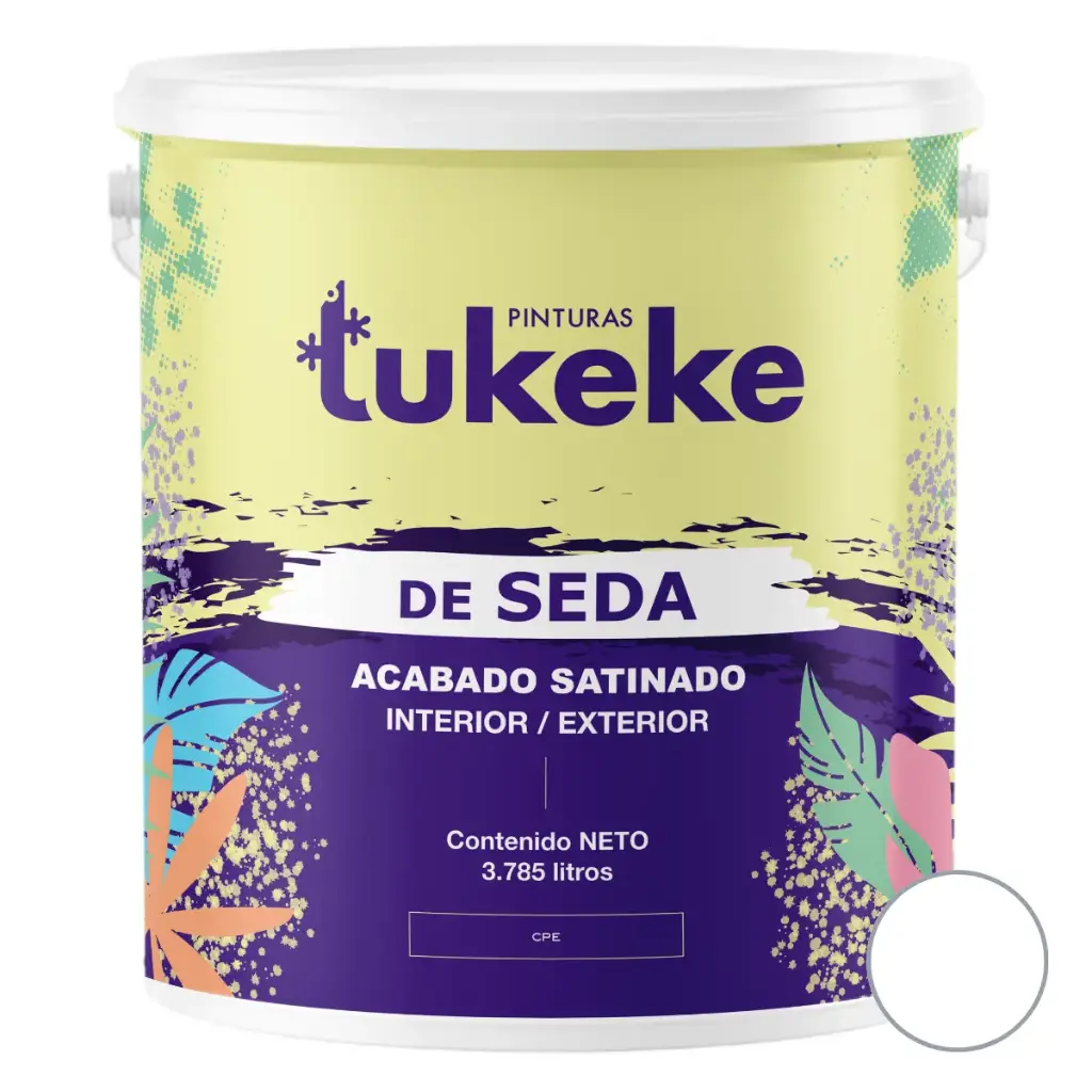 PINTURA DE CAUCHO SATINADA TUKEKE CLASE C 1 GL COLOR BLANCO REF. TUK0102G COD. 833190 MARCA PINECO