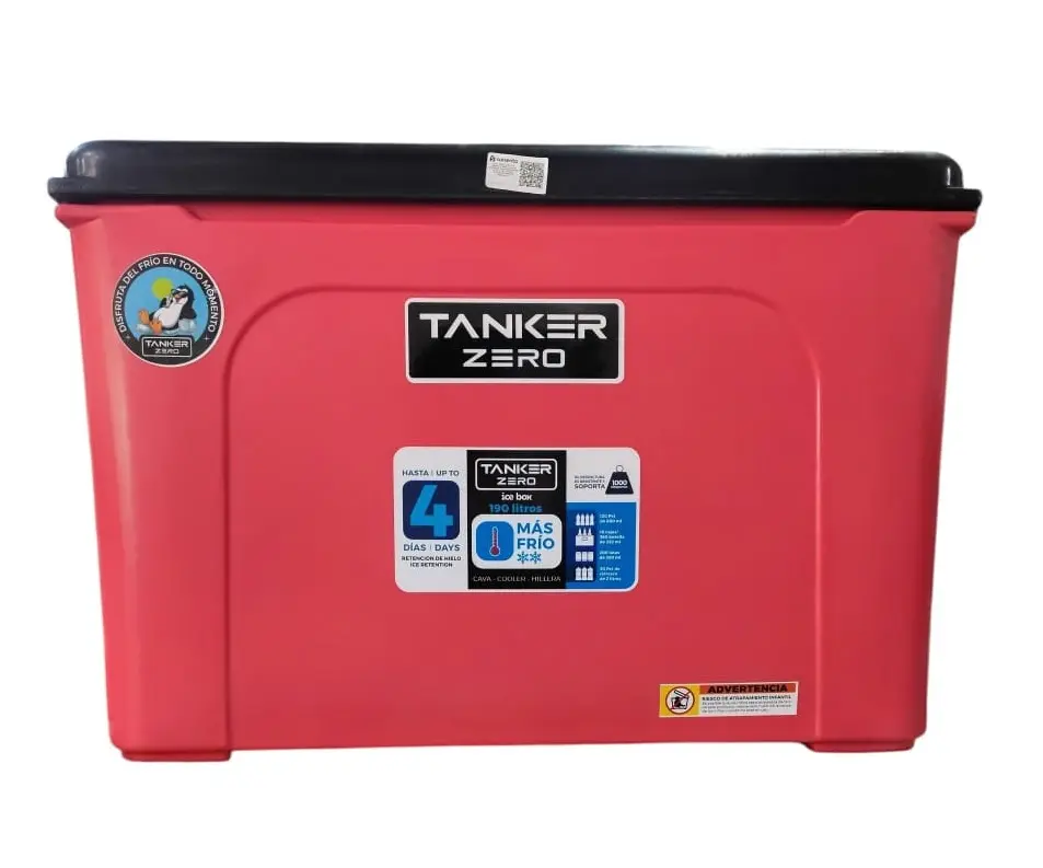 CAVA ZERO 190 LTS / TANKER ZERO COLOR ROSADA TAPA NEGRA 89 X 61 X 56 CM REF. 01200299 MARCA RESINCA