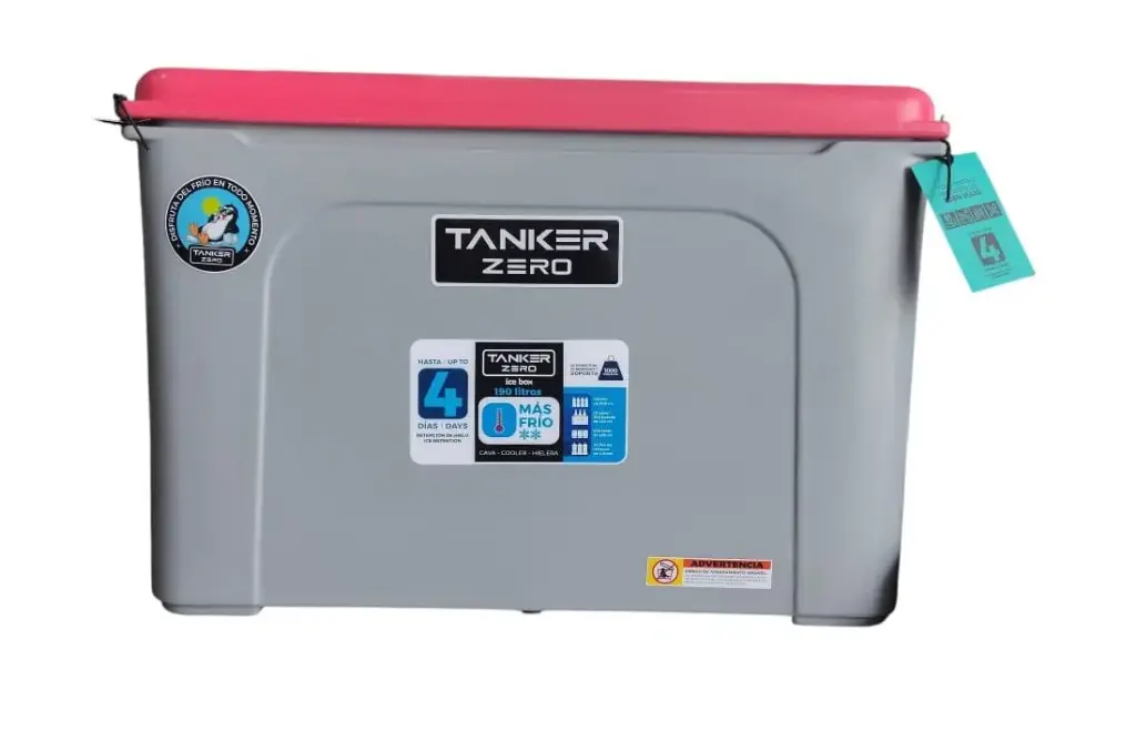 CAVA ZERO 190 LTS / TANKER ZERO COLOR GRIS CON TAPA ROSADA 89 X 61 X 56 CM REF. 01800007 MARCA RESINCA