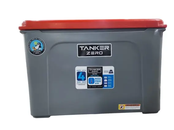 CAVA ZERO 190 LTS / TANKER ZERO COLOR GRIS CON TAPA NARANJA 89 X 61 X 56 CM REF. 01800013 MARCA RESINCA