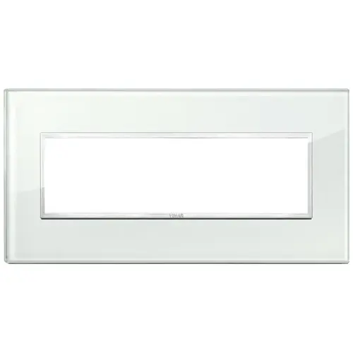 PLACA 7 MODULOS CRISTAL AGUA SERIE EIKON EVO REF. 21657.71 MARCA VIMAR